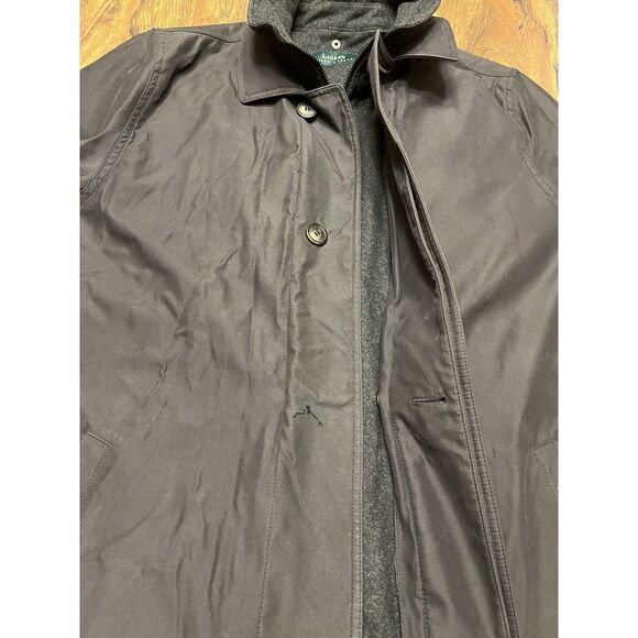 Lauren RALPH LAUREN Barn Trench Jacket Utility Walking Coat Black Men's L - Picture 4 of 14